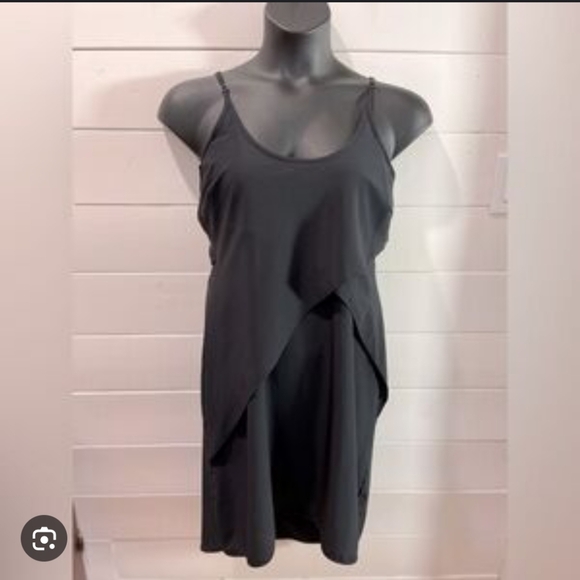 204.indygena Black Asymmetrical Sleeveless Dress - Picture 8 of 8